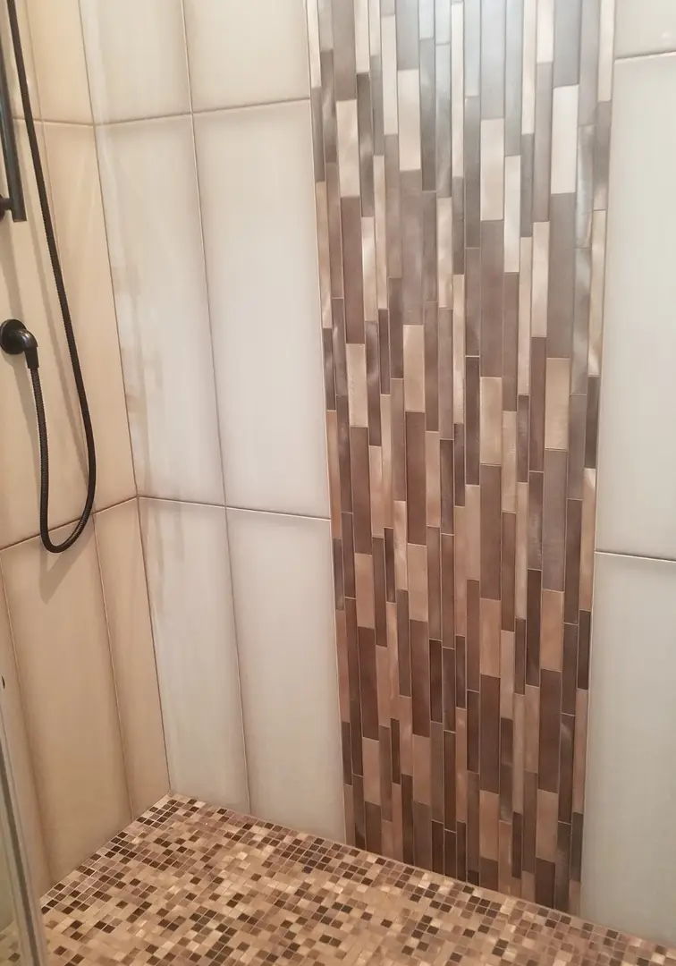 tiled shower